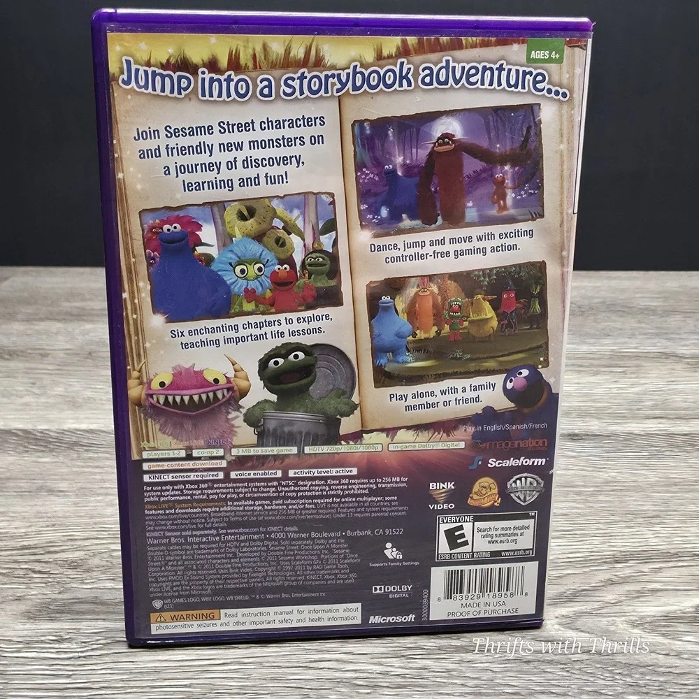 Sesame Street: Once Upon a Monster‎ (Microsoft Xbox 360, 2011)